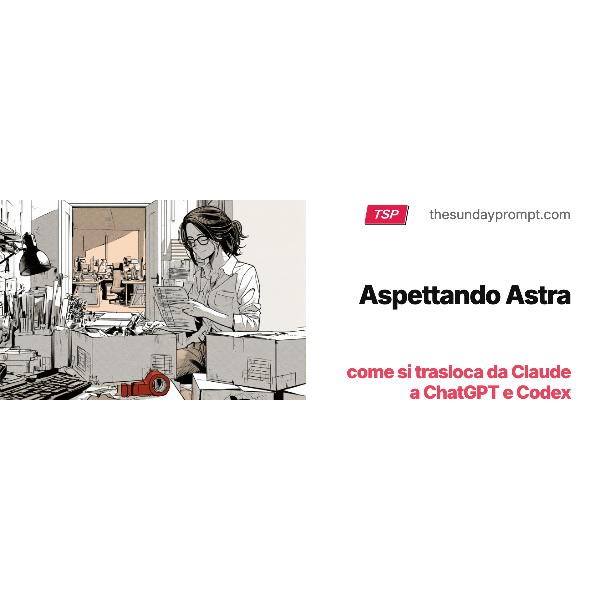 # Aspettando Astra: come si trasloca da Claude a ChatGPT e Codex